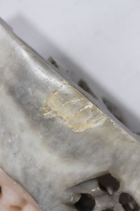 Old Chinese Sho Shan (Soapstone) Carved Figure Of Sho-Lau God Of Longevity And Attendant With Deer Late Ching Dynasty Circa 1900 - Estimate $350 [Photo 10]