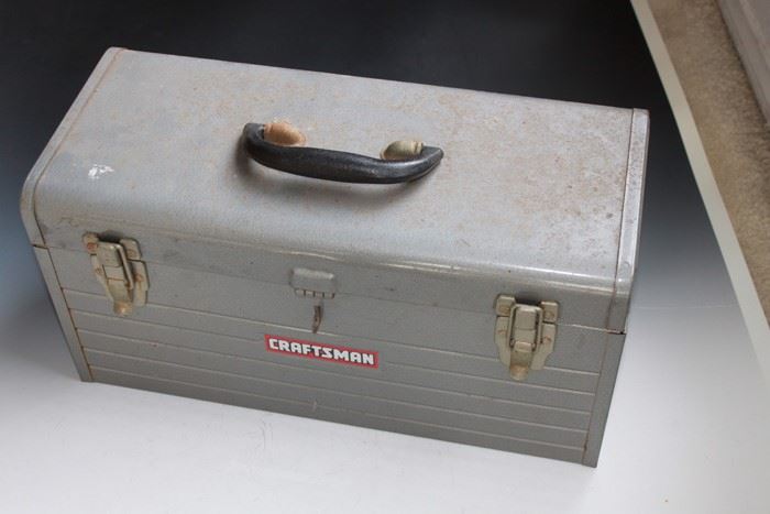 Vintage Metal CRAFTSMAN Toolbox With Tools [Photo 4]