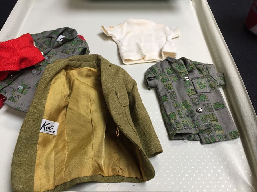 1961 Ken Barbie Doll In Original Case With Accessories Records Clothes [Photo 14]