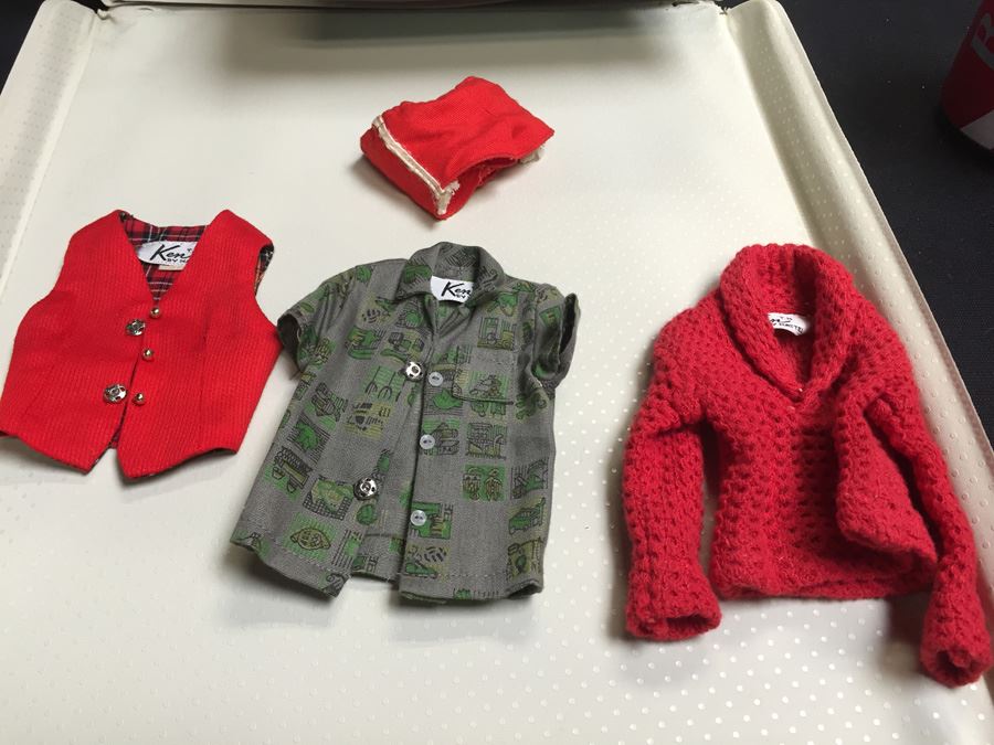 1961 Ken Barbie Doll In Original Case With Accessories Records Clothes [Photo 13]