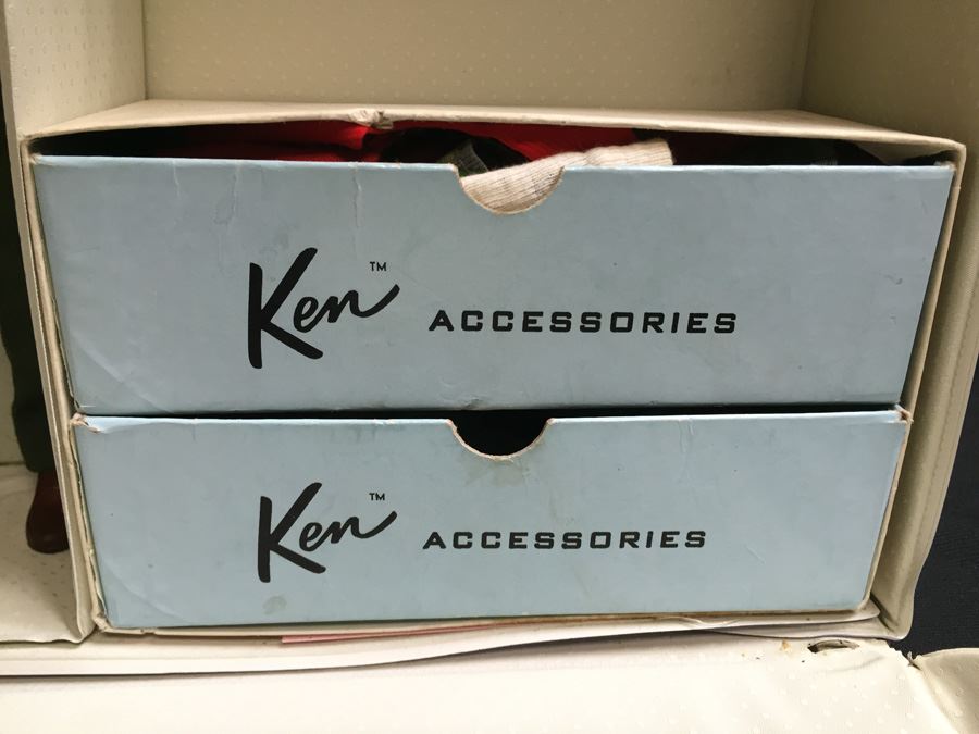 1961 Ken Barbie Doll In Original Case With Accessories Records Clothes [Photo 12]