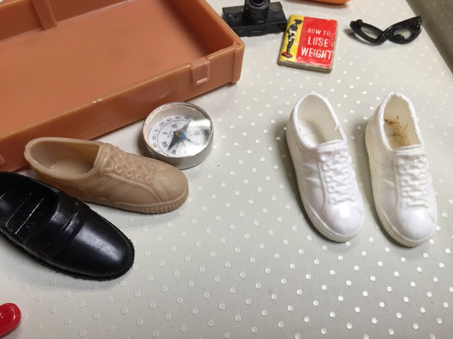 1961 Ken Barbie Doll In Original Case With Accessories Records Clothes [Photo 20]