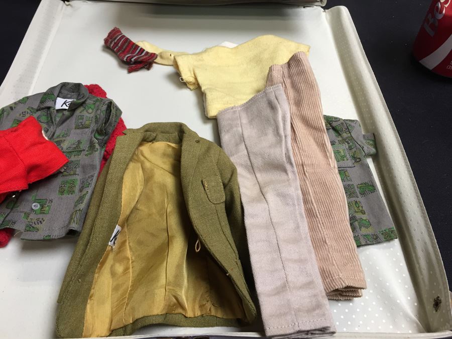 1961 Ken Barbie Doll In Original Case With Accessories Records Clothes [Photo 15]