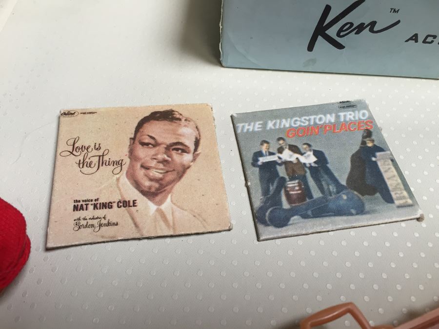 1961 Ken Barbie Doll In Original Case With Accessories Records Clothes [Photo 4]