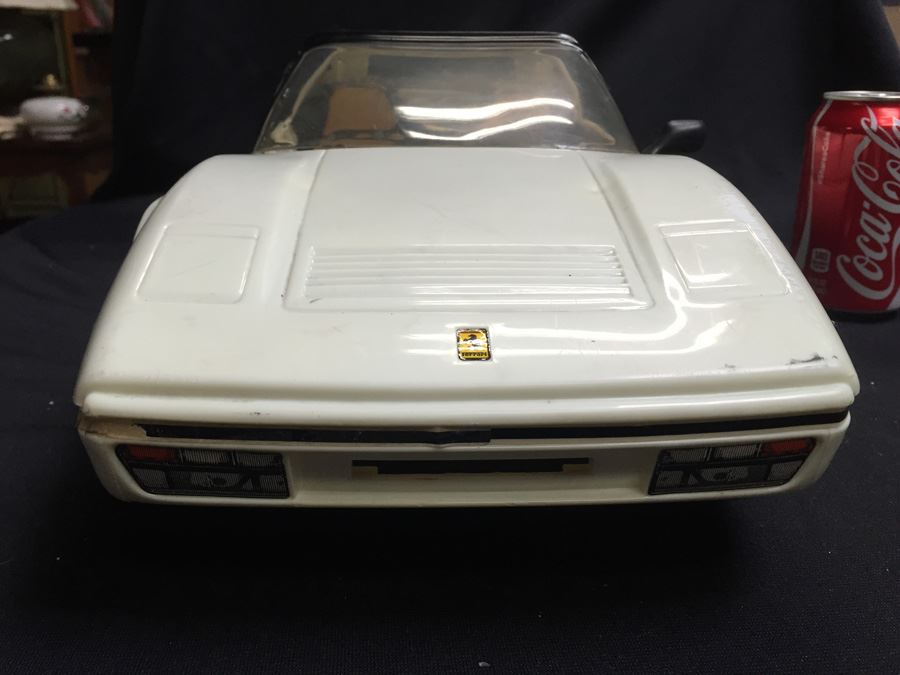 Vintage Pink Barbie Car Austin Healey (Steering Wheel Needs Repair) And 22' White Ferrari Car [Photo 15]