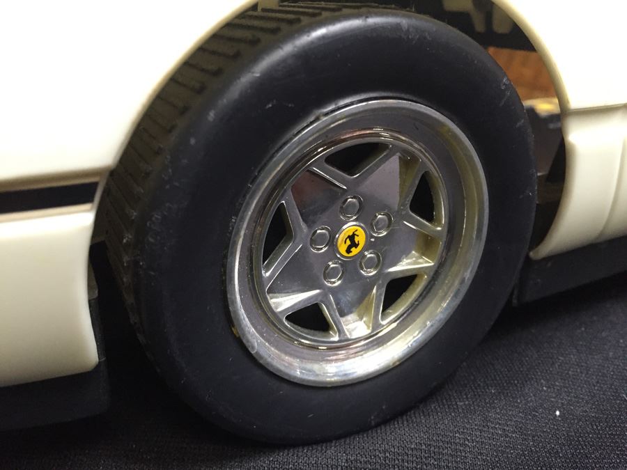 Vintage Pink Barbie Car Austin Healey (Steering Wheel Needs Repair) And 22' White Ferrari Car [Photo 14]