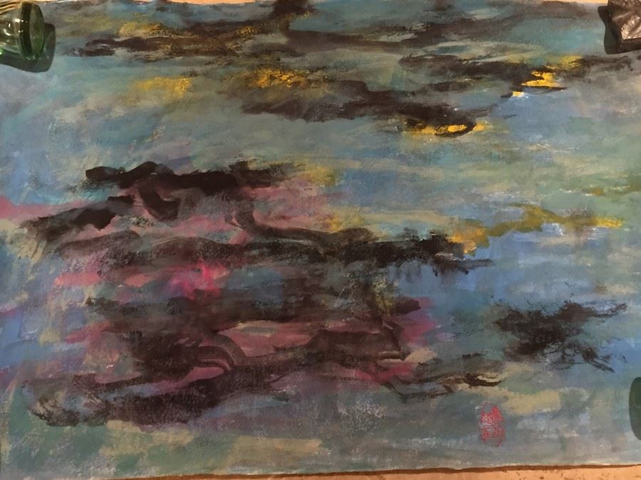 Signed Abstract Painting [Photo 4]