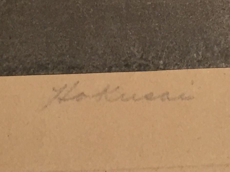 Hokusai Japanese Woodblock Print Titled 'Cranes At Sunrise' [Photo 3]