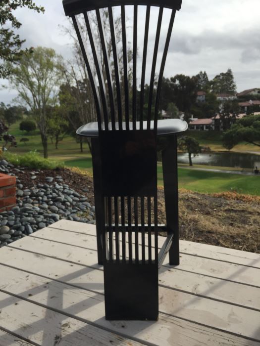 Pair Of Pietro Costantini Italian Black Lacquered Bar Stools - Estimate $800 [Photo 4]