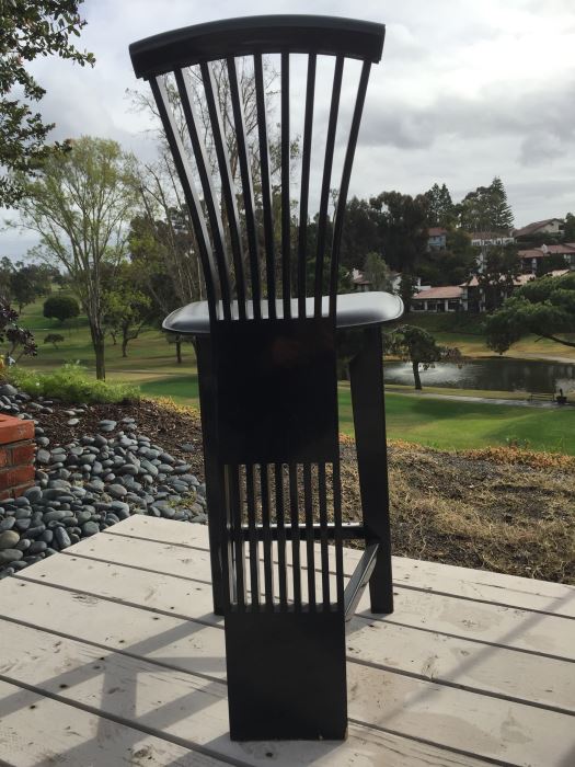 Pair Of Pietro Costantini Italian Black Lacquered Bar Stools - Estimate $800 [Photo 5]