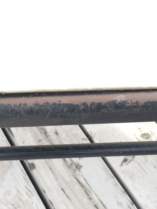 (4) Mid-Century Modern Black And White Metal Folding Chairs By Durham [Photo 9]