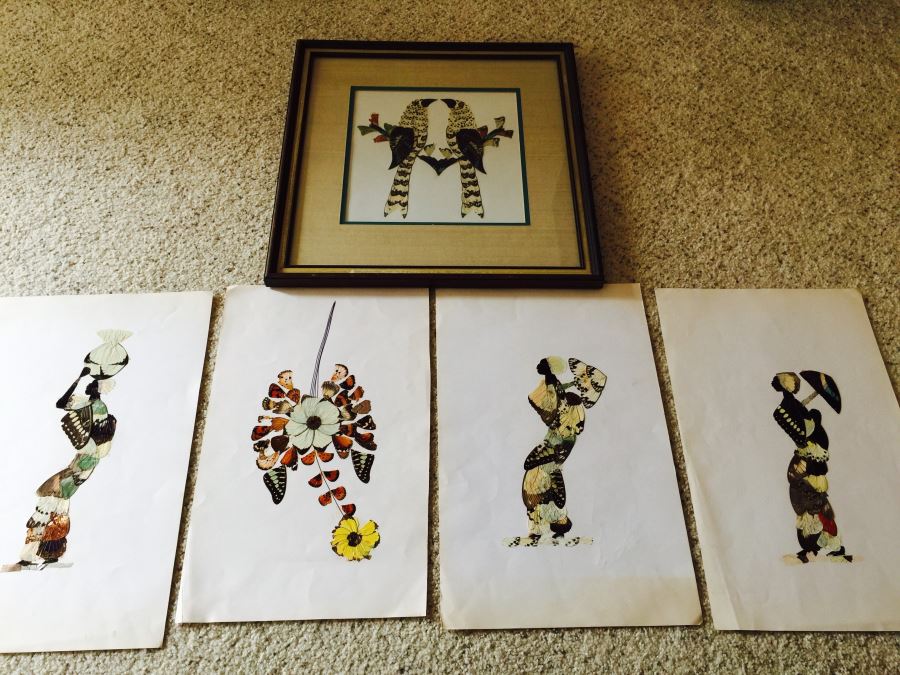 Original African Artwork Applique From Butterfly Wings [Photo 1]