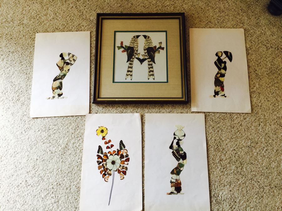 Original African Artwork Applique From Butterfly Wings [Photo 15]