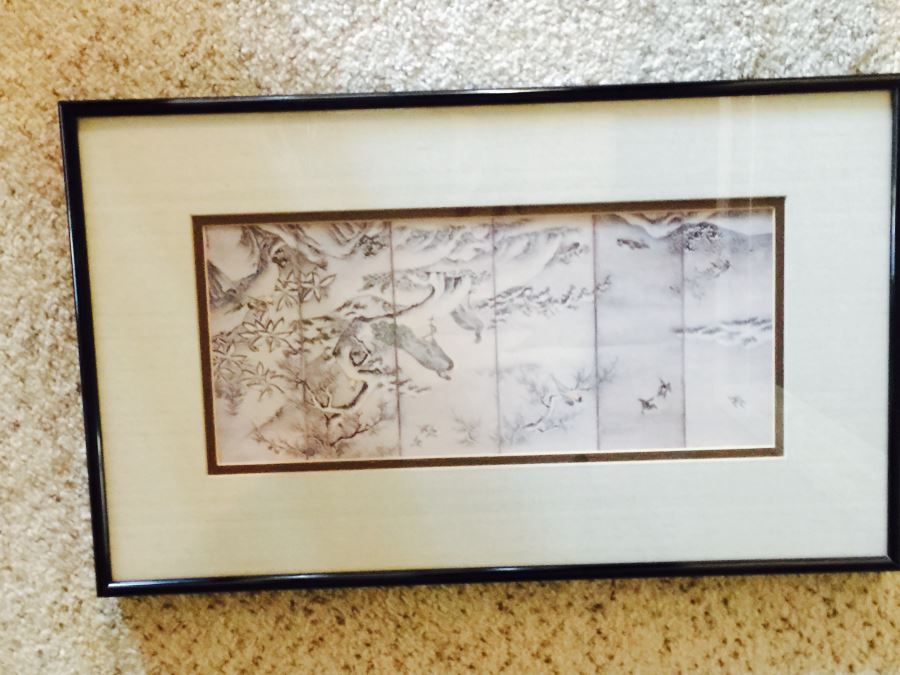 Pair Of Framed Asian Prints [Photo 10]