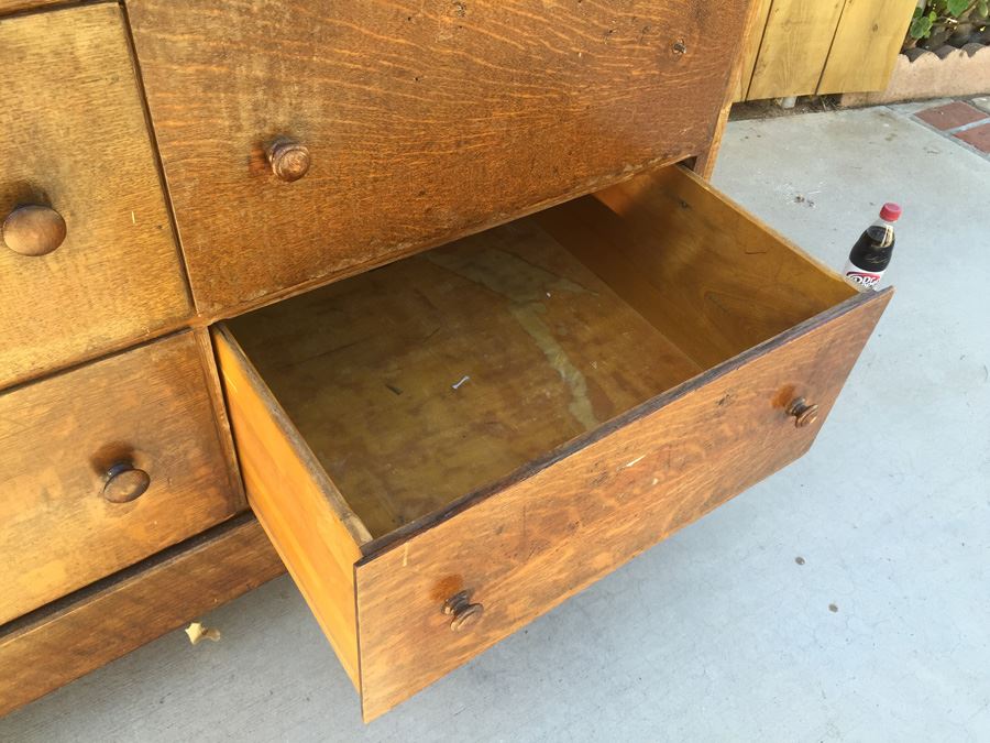 Antique Oak Case Cabinet By Grand Rapids Show Case Co - Perfect For Retail Or Home [Photo 13]