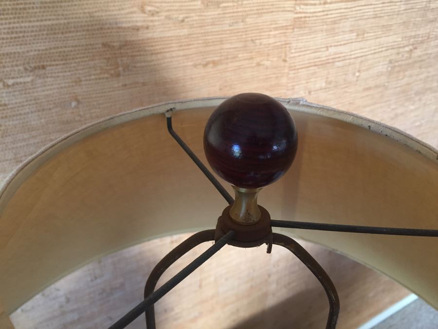 Red Bamboo Table Lamp [Photo 4]