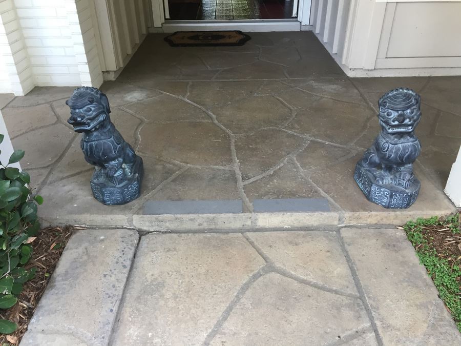 Large Pair Of Vintage Foo Dogs - JUST ADDED [Photo 1]