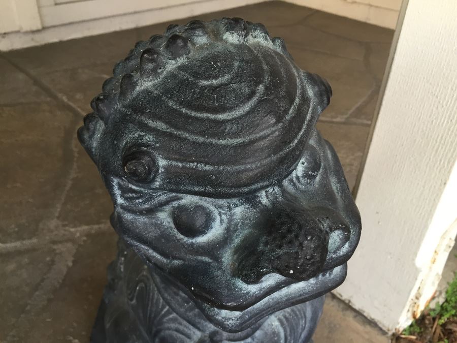 Large Pair Of Vintage Foo Dogs - JUST ADDED [Photo 4]