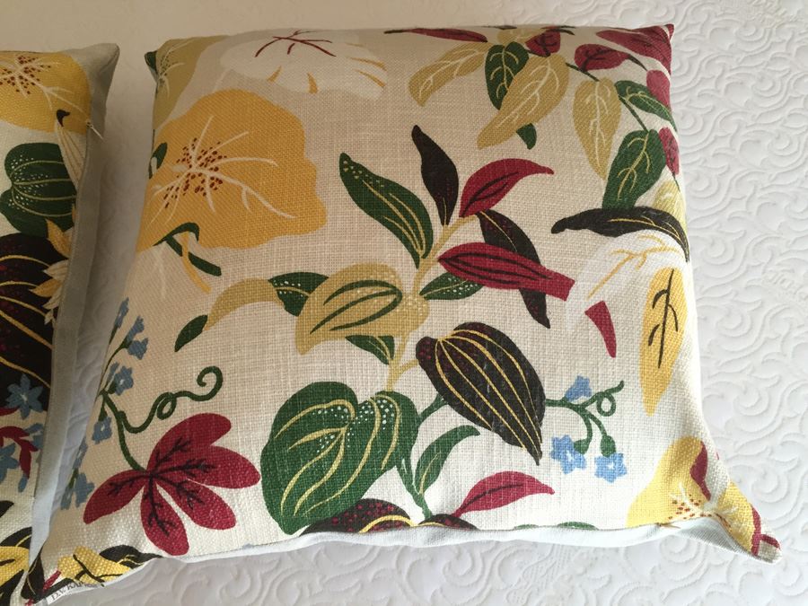 Pair Of Large D.V. Kap Feather and Down Filled Throw Pillows [Photo 4]