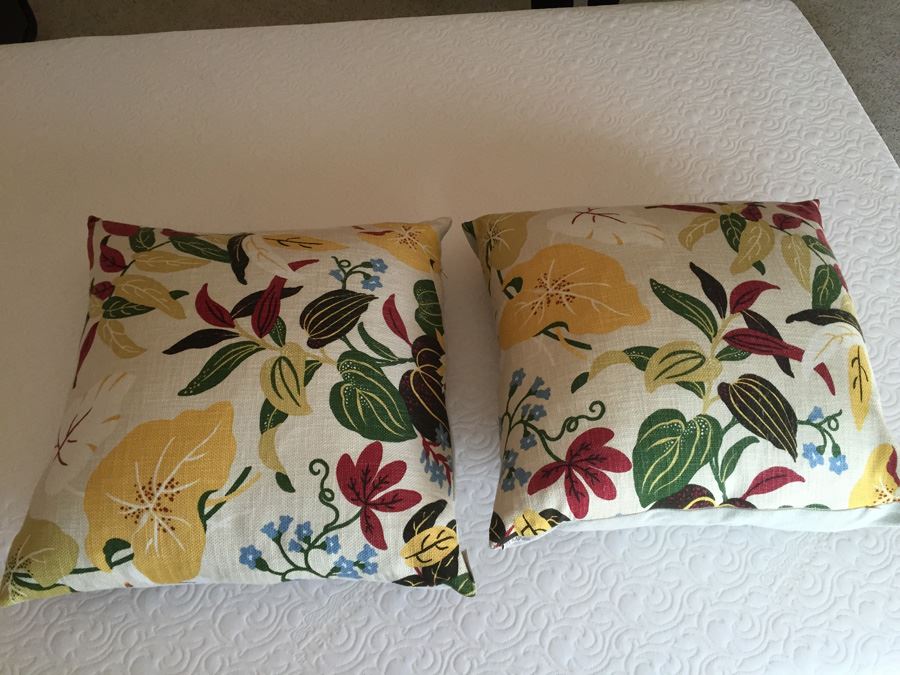 Pair Of Large D.V. Kap Feather and Down Filled Throw Pillows [Photo 1]