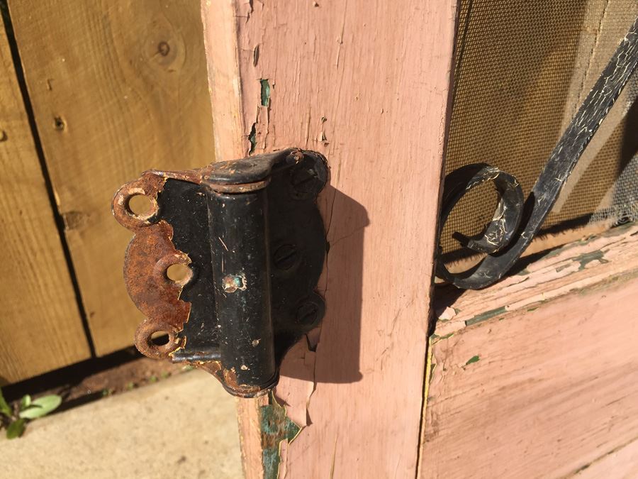 Vintage Shabby Chic Door With Metal Ornamentation [Photo 7]