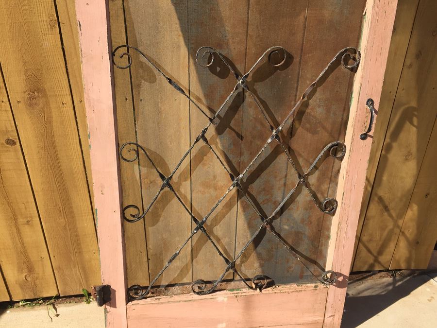 Vintage Shabby Chic Door With Metal Ornamentation [Photo 6]
