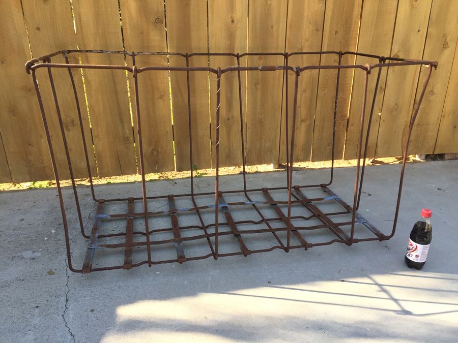 Large Vintage Metal Basket Missing Cloth