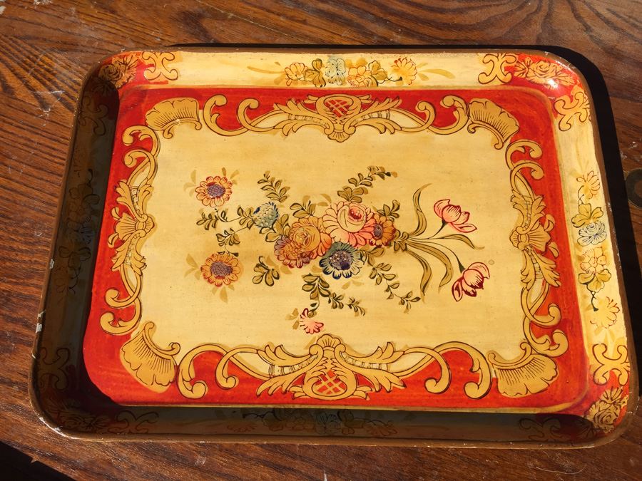 Vintage Hand Painted Japanese Tray [Photo 1]