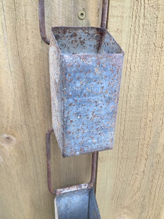 Linked Metal Buckets Great For A Planter [Photo 2]