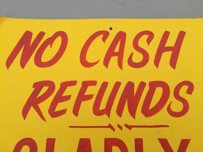 Vintage Hand Painted Retail Sign On Board [Photo 3]