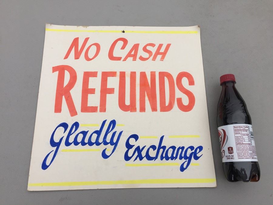 Vintage Hand Painted Retail Sign On Board [Photo 1]