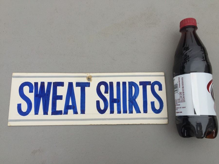 Vintage Hand Painted Retail Sign On Board