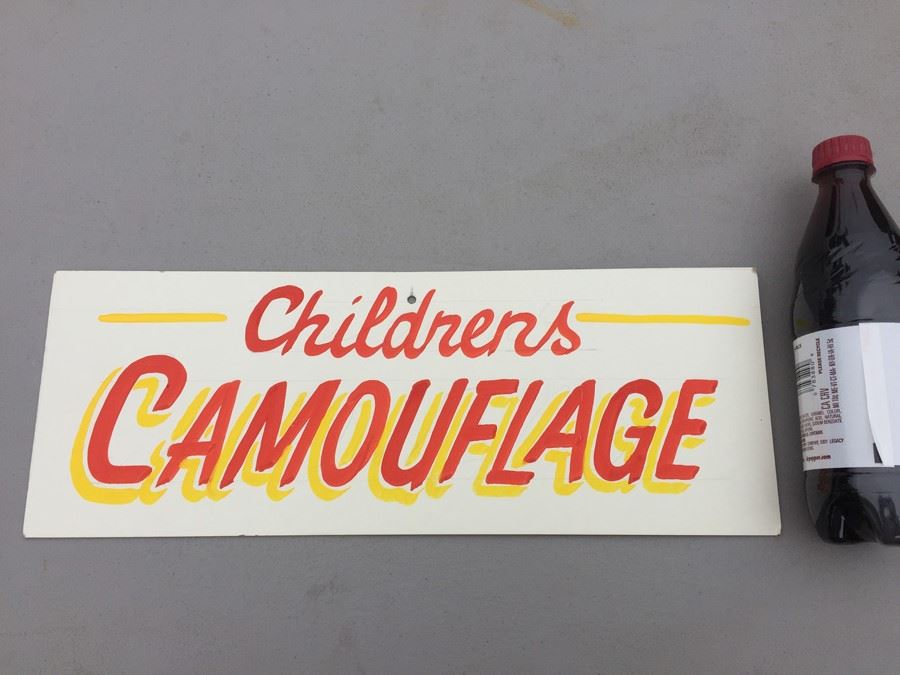 Vintage Hand Painted Retail Sign On Board