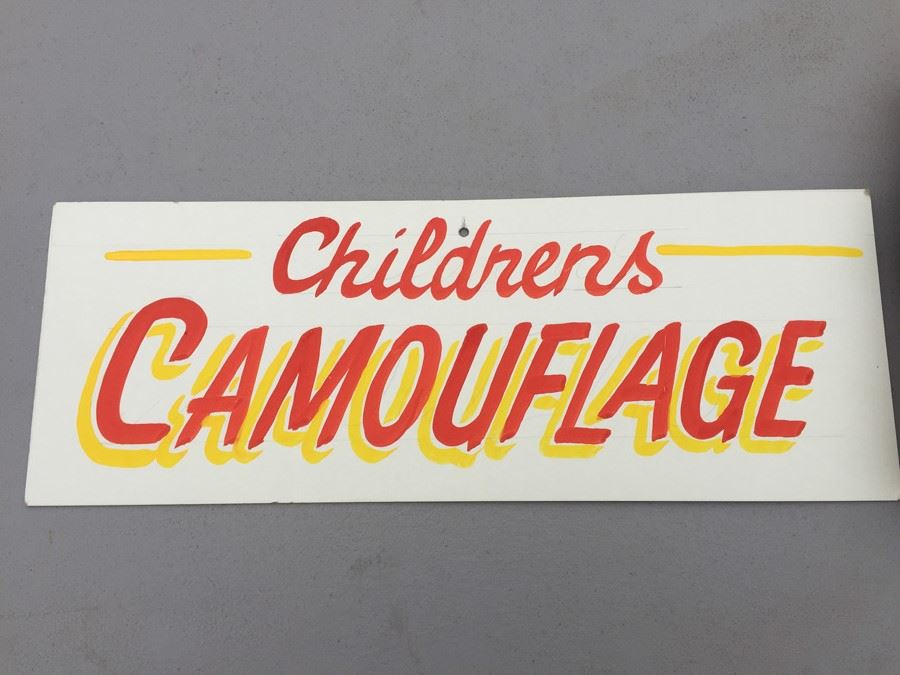 Vintage Hand Painted Retail Sign On Board [Photo 2]