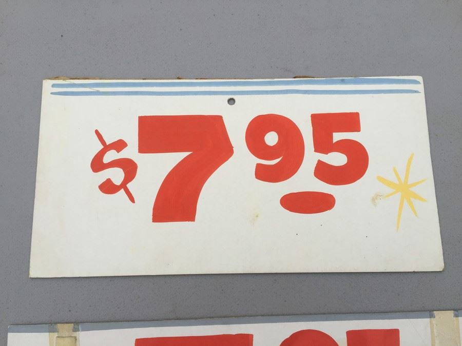 Vintage Hand Painted Retail Signs On Board [Photo 2]