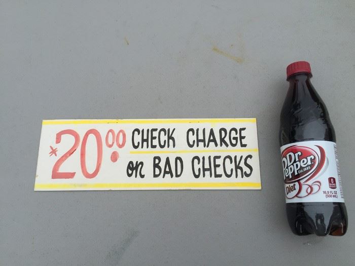 Vintage Hand Painted Retail Sign On Board
