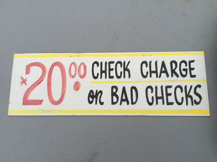 Vintage Hand Painted Retail Sign On Board [Photo 2]