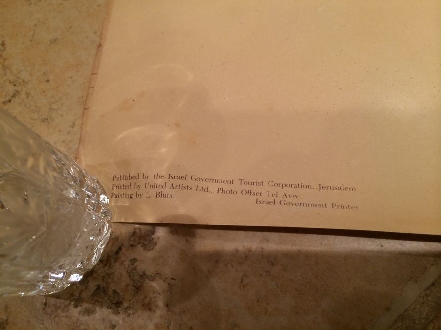 Original Vintage Jerusalem Israel Travel Poster [Photo 7]