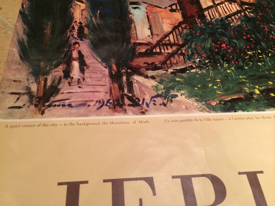 Original Vintage Jerusalem Israel Travel Poster [Photo 4]