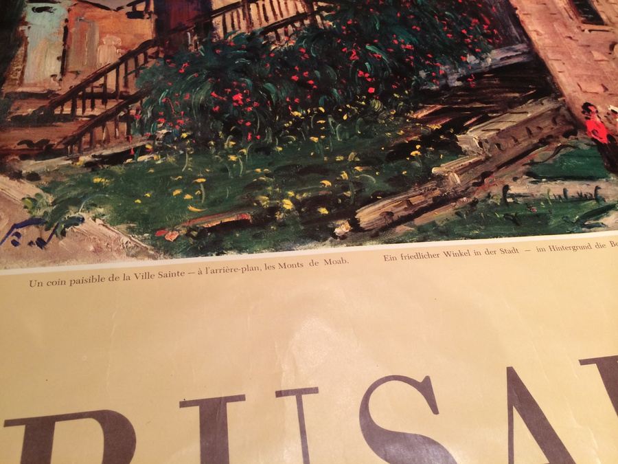 Original Vintage Jerusalem Israel Travel Poster [Photo 5]