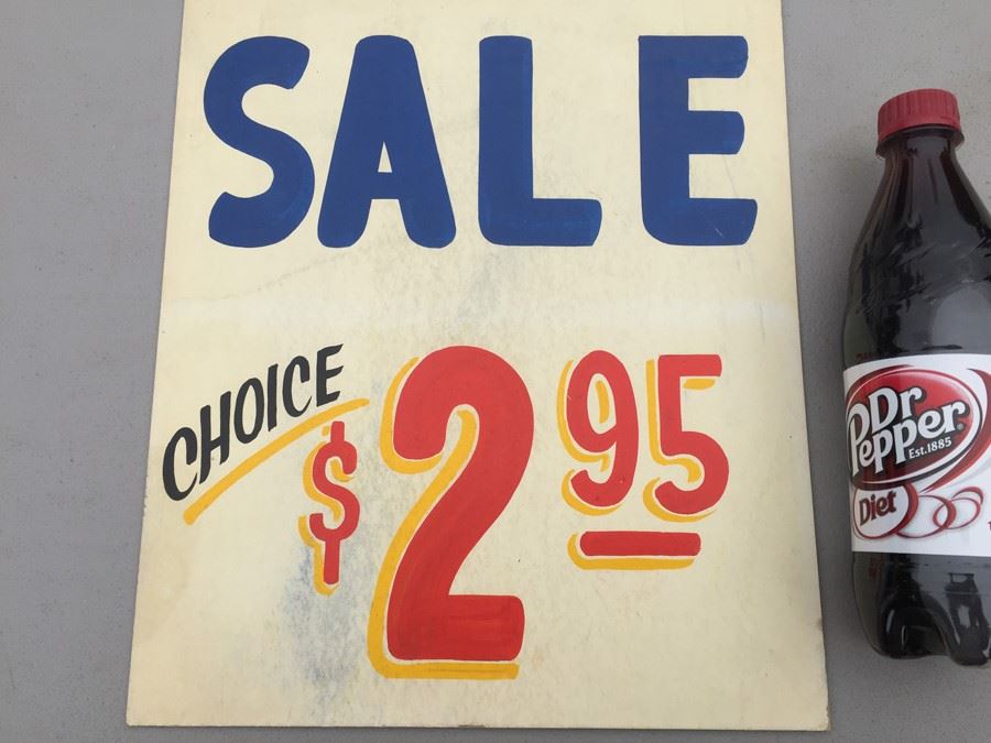 Vintage Hand Painted Retail Sign On Board [Photo 2]