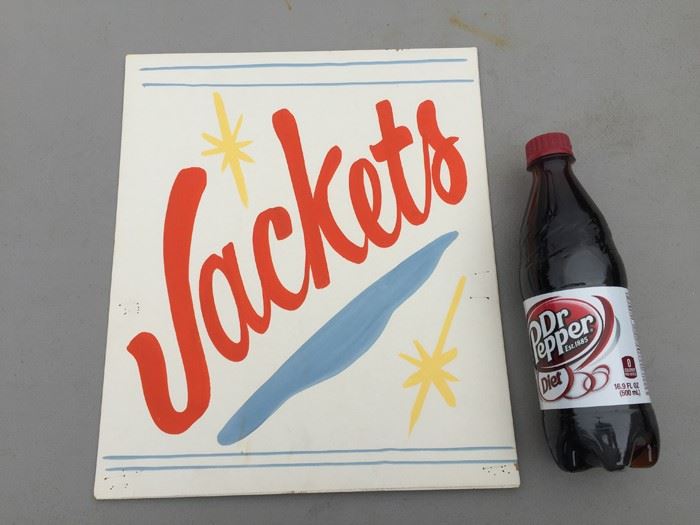 Vintage Hand Painted Retail Sign On Board