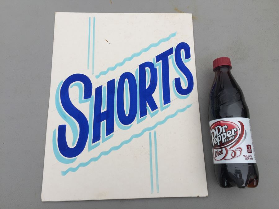 Vintage Hand Painted Retail Sign On Board