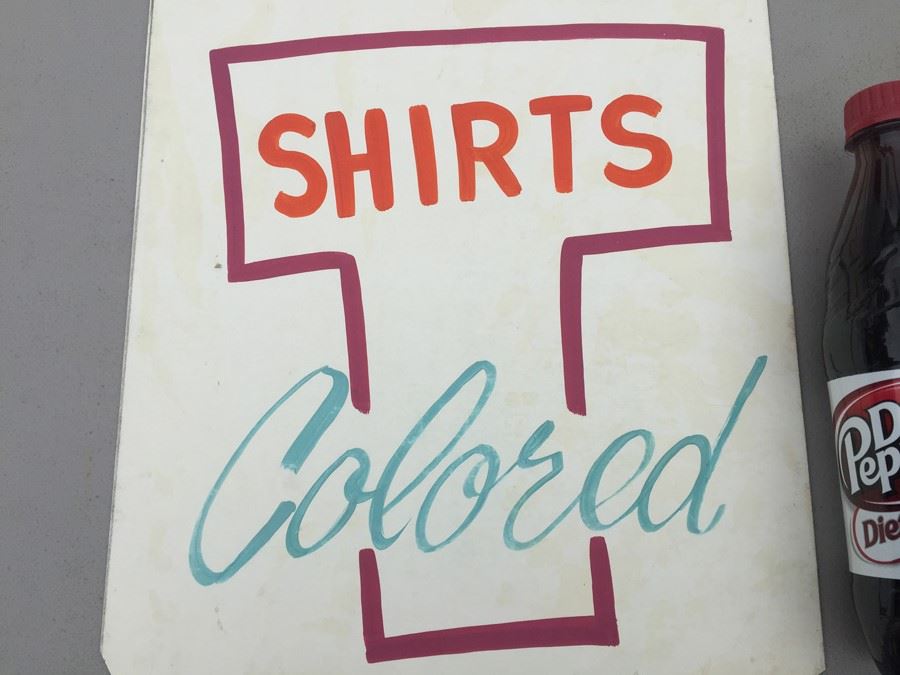 Vintage Hand Painted Retail Sign On Board [Photo 3]