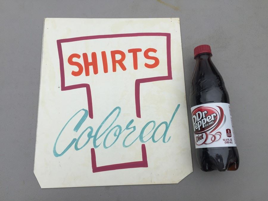 Vintage Hand Painted Retail Sign On Board