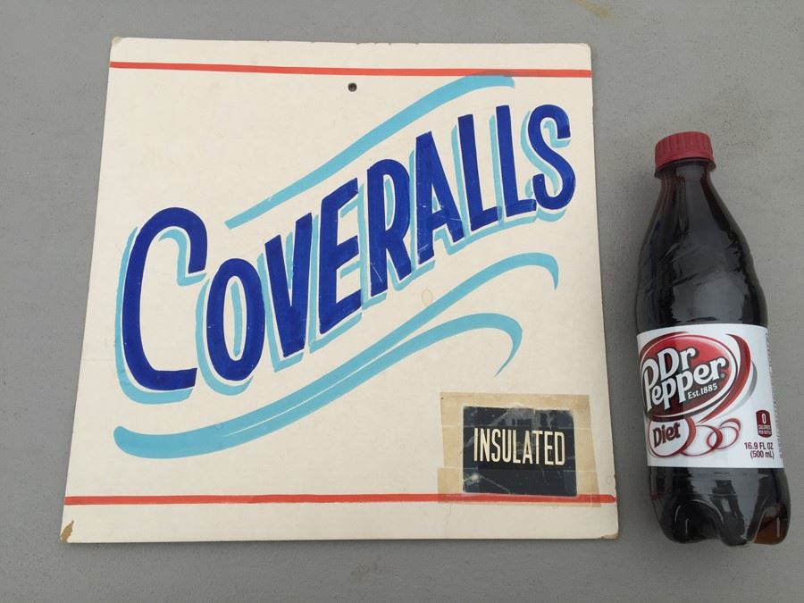 Vintage Hand Painted Retail Sign On Board