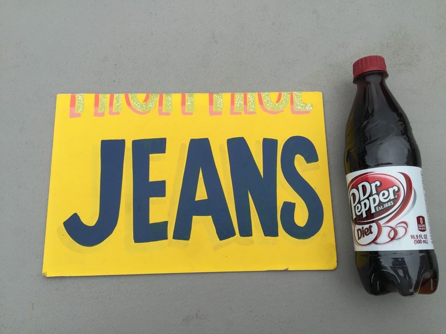 Vintage Hand Painted Retail Sign On Board