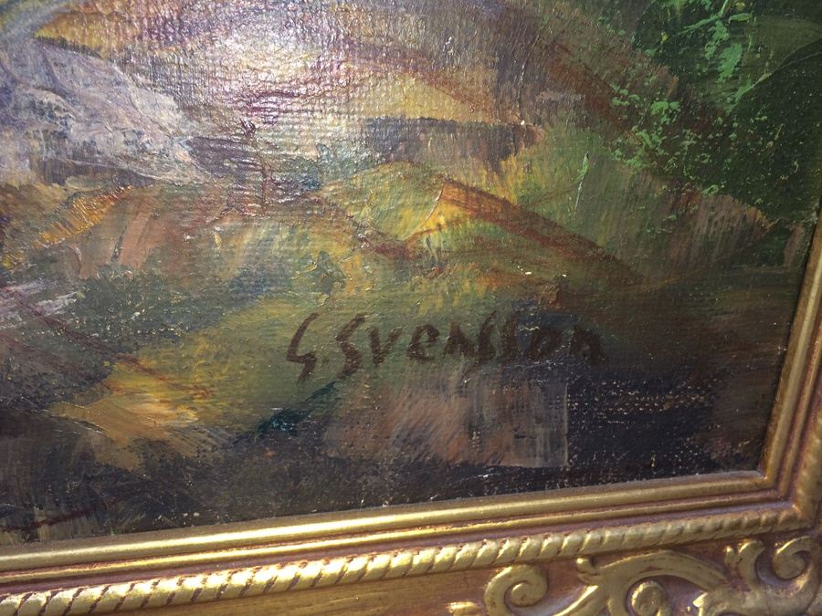 Original Oil Painting on Board by G. Svennson [Photo 4]