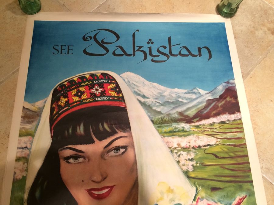 Original Pakistan Vintage Travel Poster [Photo 2]