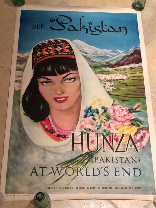 Original Pakistan Vintage Travel Poster